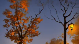 fall tree wonder Streetlight by Andrea del sarto