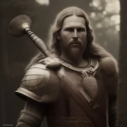 viking warrior, realistic, made in octane, cinematic, ultra-realistic, extremely detailed octane rendering, 8K, VRAY Super Real ar 2:3, dof photorealistic futuristic 50mm lens hard lighting dark gray tintype photograph, realistic lighting, sepia color