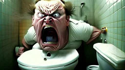 angry russian keeps flushing the toiledt