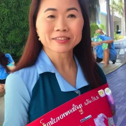 Ms Usa Somboon is the principal of the international school of Thailand. She is old, a bit fat and wears glasses