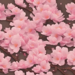 a detailed painting of a Japanese Cherry Blossom, seamless pattern, oil on canvas