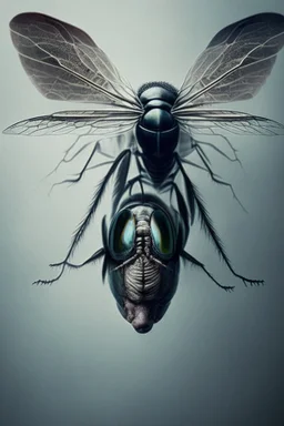 merge between an human and a fly.