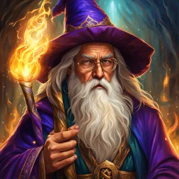 A sad looking wizard. Magical. Epic. Dramatic, highly detailed, digital painting, masterpiece