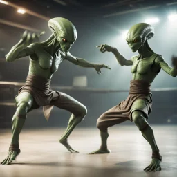 Aliens using some martial arts moves