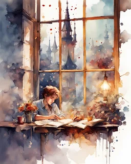 a collection of poems, a window into the world of fairy tales, a set of dreams, a light watercolor sketch, by Leonid Afremov & Benedick Bana & Atelier Olschinsky & Ian McQue