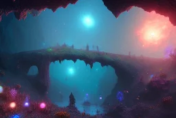 cave exploration glow galaxy coral twigs bridge