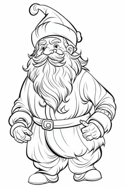 coloring page for kids, Santa ghdhi, cartoon style, thick outline, low details, no shading, no color