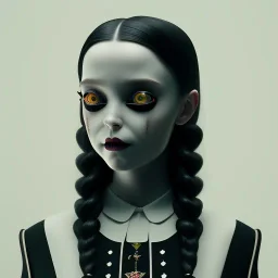 wednesday addams, addams family style, hyper detail, octane render, unreal engine 5, 8k resolation