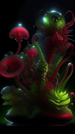 "3D HR Complex Unique and Beautiful Bioluminescent Carnivorous Plants, 10 breathtaking frontier fantasy artwork by Android Jones, Jean Baptiste monge, Alberto Seveso, Erin Hanson, Jeremy Mann. Minimalist highly detailed and complex professional_photography, masterpieces, 8k resolution concept art, Artstation, tricolor, Unreal Engine 5, cgsociety" Highly detailed ArtStation Concept Art Clear Focus Smooth cinematic 4K epic Details Serious Stoic ARTgerm AN's mature art. Busch painting style