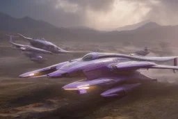 hovering pod-racer concept art, purple lightning, huge engines, fast paced, motion blur