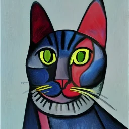 cat portrait painted by Picasso