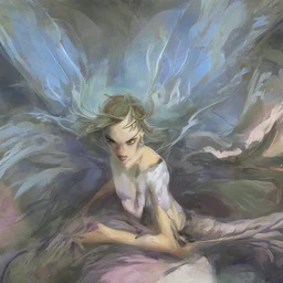 Fairy cyborg with wings