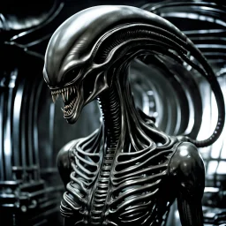 One of HR Giger's most famous creations is the xenomorph alien from the film Alien. Giger was hired by director Ridley Scott to design the alien creature for the 1979 sci-fi horror film, which went on to become a cult classic. Giger's design for the alien was inspired by his biomechanical style, featuring a sleek and horrifying creature with a biomechanical exoskeleton, elongated head with a phallic shape, and a mouth within a mouth. The alien created by Giger is known for its unique and menaci