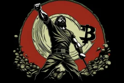 freedom fighter crypto degen bitcoin anarchist rising up