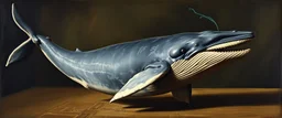 whale as punching bag, painted by Rembrandt