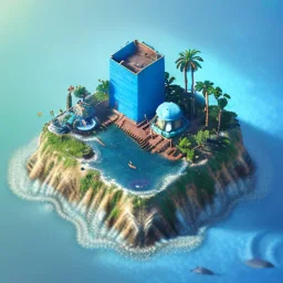 The Isometric Glass Tall Box Mini Model Little Real Island shape smooth Mixed Water Fall Under Ocean Sunshine Summer Background Blue Sea, The Last Of Us / Avatar, Octane Render / ZBrush, Cinematic, IMAX Film, Nikon D750, 16K, Autostereoscopy, Anthropomorphic, Golden Ratio, Geometry, Symmetric,Sango fantasy, fantasy magic, intricate, sharp focus, illustration, highly detailed, digital painting, concept art, matte, art germ and Paul Lewin and Kehinde Wiley, masterpiece silver elephant head bronze