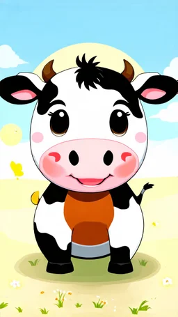 Milky moo the cute round cow