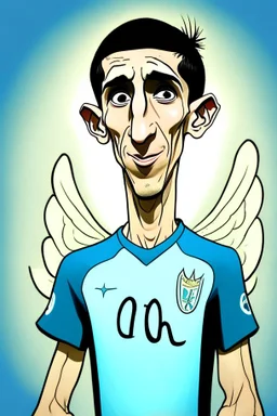 cartoon Angel Di Maria Argentine football player