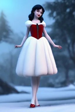 Snow white, beautiful, full body, soft