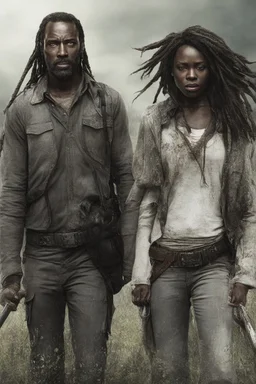 the Walking Dead - The Ones Who Live Rick and Michonne TV show Poster