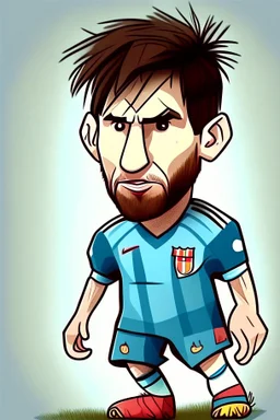 messi Footballer ,cartoon 2d