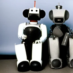 Old photo of 1980s robots and sooty and sweep