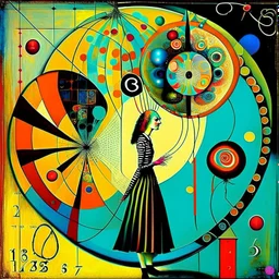 pop art, colorful, inspired by the art from, Kandinsky, Catrin Welz-Stein, Bernard Buffet, Daniel Merriam, Jacek Yerka. Fibonacci and Mark Garro, centered, clear and clean, birthday card