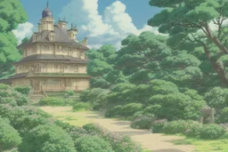 fantasy victorian house surrounded by forest