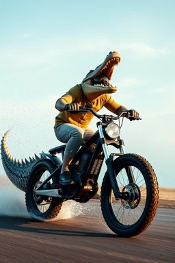 really fast crocodile huge bike biker master