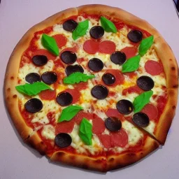 Realistic italian Pizza as ninja turtles