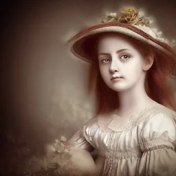 Victorian girl fotorrealistic style