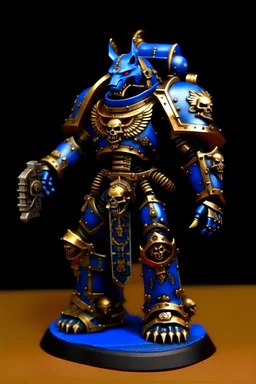 Gilded Navy Blue, Custom Warhammer 40k primarch, based off being a doge