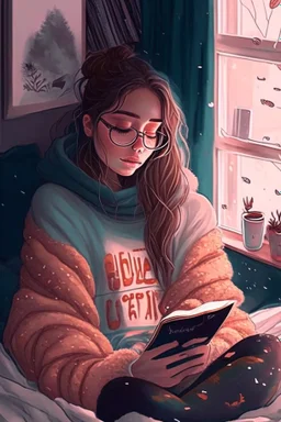 cozy vibes art girl