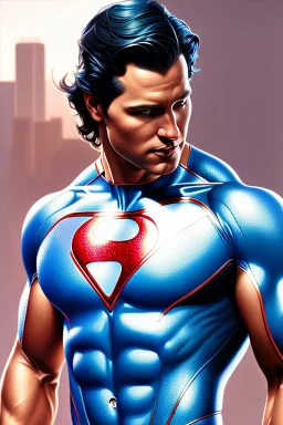 hyper realist, hyper detailed, , Nightwing, athletic realistic body, by Alex Ross, Greg land, artgerm, wlop, rossdraws, concept art, digital painting