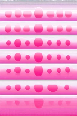 8 rows of six ovals that are colored in this sequence: the six ovals in the first row are shaded in a continuum from white to pink, the six ovals in the second and third row are shaded in a continuum from pink to white, the fourth and fifth row of six ovals are shaded in a continuum of white to pink, the sixth and seventh row are shaded in a continuum from pink to white, and the eighth column is shaded in a continuum from white to pink; Post-Impressionism; Acrylic Paint