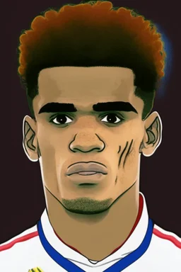 Luis Diaz Colombian football player ,cartoon 2d