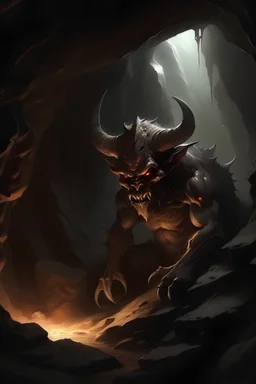 a demon i a cave