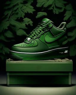 air force ones shoe forest green theme