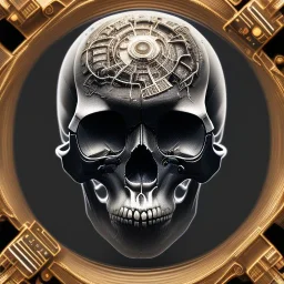 cyberpunk style ink ball skull picture in detailed frame, big black eyes, unreal engine 5, 8k resolution, photorealistic, ultra detailed, frame extreme accurate