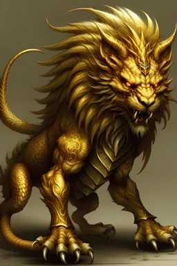 hybrid of a lion and a dragon