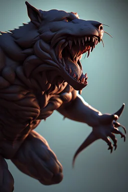 Demonic werewolf, cinema lighting, cinema 4d, octane render, 3d render, incrate detailed,fantasy art, photo realistic,