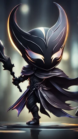 Chibi Hollow knight venom in 8k solo leveling shadow artstyle, in the style of fairy academia, hollow knight them, mask, close picture, neon lights, intricate details, highly detailed, high details, detailed portrait, masterpiece,ultra detailed, ultra quality