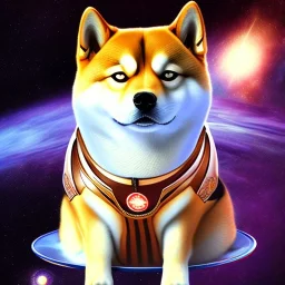 spaceforce shiba inu doge, cosmic aura