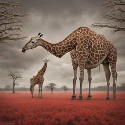 When reality is a nightmare, nightmares become giraffes, by Dariusz Klimczak, surreal color photography