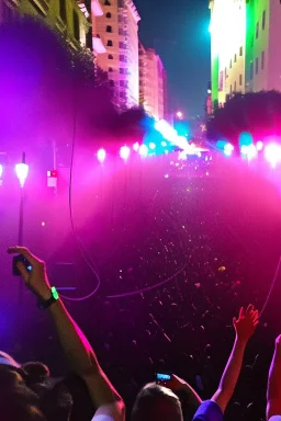 Huge pride party in the street