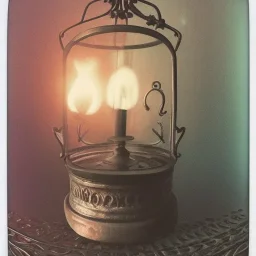 polaroid of fireflies inside a wrought iron bell jar, luminescent glow, moody, tender, ornate, hyper realistic, photorealistic, curling steam and smoke