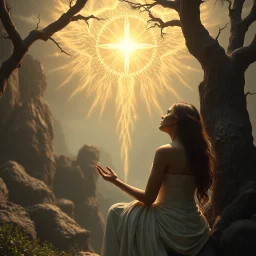 A hyper-realistic,detailed adam and eve, first human, heaven, high detail, highly resolution, 8k, 4k, cinematic, dreamland. Photo Real, HOF, full size, , practicality,manufacturability,performance, (((realism, realistic, realphoto, photography, portrait, , realistic, beautiful, elegant, charming, apocalyptic environment, professional photographer, captured with professional DSLR camera, trending on Artstation, 64k, ultra detailed, ultra accurate detailed, bokeh lighting, surrealism, Thomas Kinka
