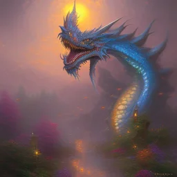 giant dragon by Thomas Kinkade