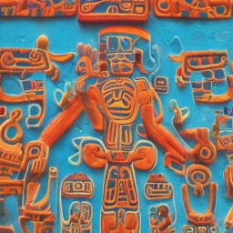 mix between maya glyphs and hierohyphs