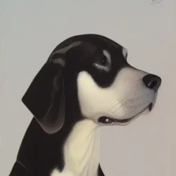 Portrait of a gray and white dog by Ralph Mcquarrie